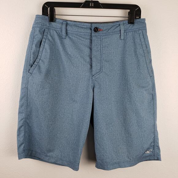 O'Neill Other - O'Neill Mens 32 Hybrid Surf Swim Casual Shorts Blue Heather Stripe Classic Beach